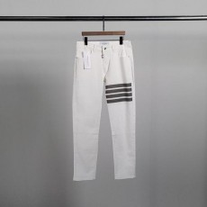 톰* 사선완장 도그 화이트 청바지