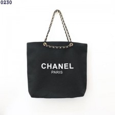 샤* 블랙 캔버스 체인 토트백