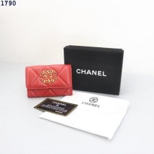 샤* 19 똑딱이 카드 지갑 레드