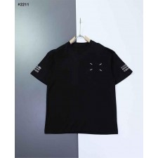 메* 마르지엘라 스티치 로고 백 넘버 패치 반팔 티셔츠