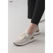 브*** 쿠치넬리 백 로고 니트 러너 스니커즈