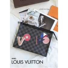 루* 한정판 아메리카컵 패치로고 파우치 클러치백