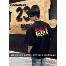 디**** 백 포에버 로고 오버핏 티셔츠