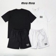 미*** 베이직로고 반팔 반바지 트레이닝 셋업