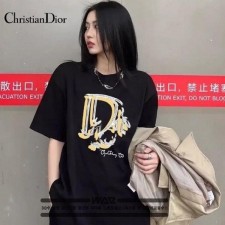 디* 페인팅 로고 디자인 반팔 티셔츠