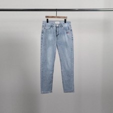 로** 컬러 아나그램자수 청바지