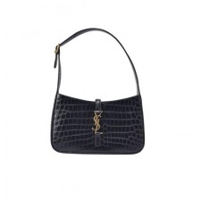 생** 유광 크로커다일 엠보싱 가죽 소재의 LE 5 A 7 호보백 ㅡ스몰 풀박스