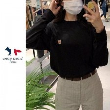 메* 키츠네 브라운 폭스 헤드 라운드 티셔츠 (20수)