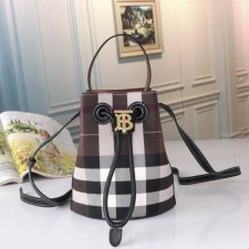 버** 체크버킷 (다크브라운)