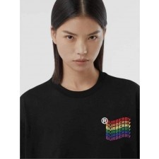 버** 레인보우 깃발 반팔티