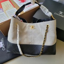 샤* 25A 공방 스웨이드 투톤 쇼퍼백 스몰