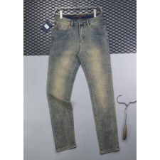 루* 레터링 엠보 워싱 스판 데님진 수입최고급