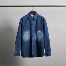 메* 마르지엘라 포켓로고 오버 데님 셔츠