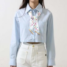 루* 수입 포플린 자수 셔츠  방도스카프 SET