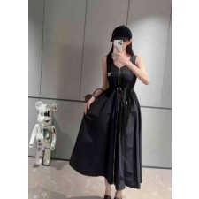 미*** 수입최고급 여성 테크니컬 실크 민소매 드레스