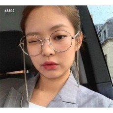 샤* 빈티지 라운드 체인 실버 안경