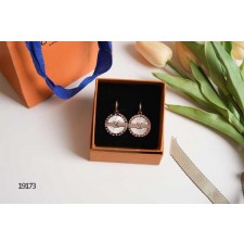 루* 금장펄 LV로고 써클 이어링