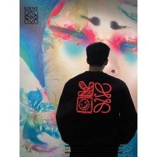 로** 낙서 디자인 긴팔티셔츠 (시보리없음)