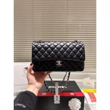 샤* 클래식 미듐 플랩백 램스킨 블랙 은장 A01112 풀박스 고급