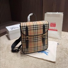 버** 빈티지 체크 에코닐 사첼 백팩