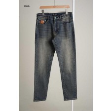 루* 브라운 패치 LV자수포켓 데님팬츠