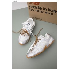 뉴*** X 미*** 530 SL 메탈릭 레더 앤 메쉬 스니커즈 실버