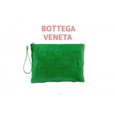 보** 인트레치아토 어반 레더 클러치 649616 VBWD3 3135ㅡ 그린 색상 풀박스