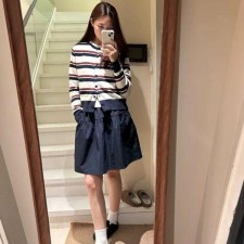 미*** 배색 스트라이프 가디건