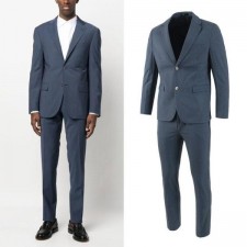 루* 백로고 레더 슬림 정장 세트