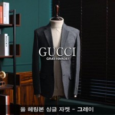 구* 울 헤링본 싱글 자켓