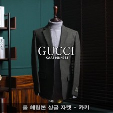 구* 울 헤링본 싱글 자켓
