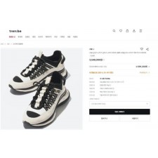 샤* 스니커즈 패브릭 스웨이드 카프스킨