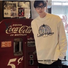 루* 페인트 호박 디자인 긴팔티셔츠 (시보리없음)