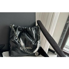 샤* 22백 유광 카프스킨 실버 메탈 블랙