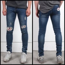 디**** 무릎덧댐 스티치 슬림진