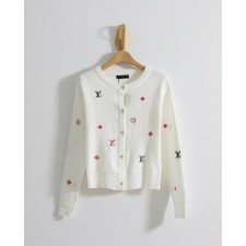 루* 컬러 모노그램 카라 니트