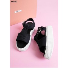 미*** 데님 플랫폼 샌들 블랙