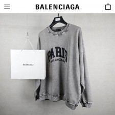 발**** 파리 로고 피그먼트 오버핏 맨투맨