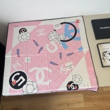 샤* Lip 패턴 핑크 사각 스카프