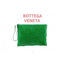 보** 인트레치아토 어반 레더 클러치 649616 VBWD3 3135ㅡ 그린 색상 풀박스