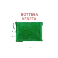 보** 인트레치아토 어반 레더 클러치 649616 VBWD3 3135ㅡ 그린 색상 풀박스