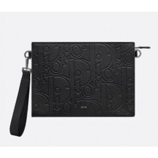 디* A5 트라이앵글 파우치 블랙 Di*r Gravity 가죽  풀박스