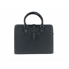 보** 인트레치아토 우븐 가죽 브리프케이스