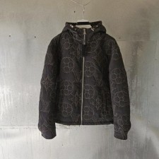 루* 모노그램 플라워 퀄팅 후드자켓