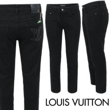 루* 스터드 스틸로고 블랙 슬림 일자진