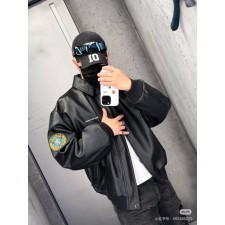 발**** 패치 에코레더자켓