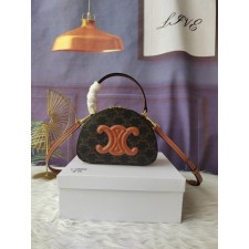 셀** 퀴르 트리오페 캔버스 하프문 크로스백