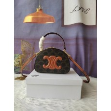 셀** 퀴르 트리오페 캔버스 하프문 크로스백