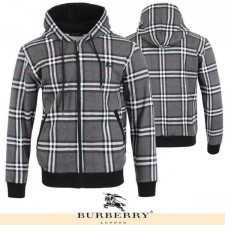 버** 기마 자수 체크 후드 집업