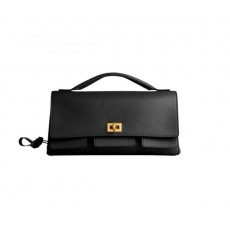 발**** 여성 벨 에어 클러치 온 스트랩 스몰 블랙 풀박스